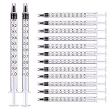 NUOBU 60Pcs 1ml/cc Pipette Syringes, Luer Slip Tip Plastic Glue Applicator, No Needle, Non Sterile, Great for Refilling and Measuring Oil Dispensing Transfering Tiny Amount of Liquids