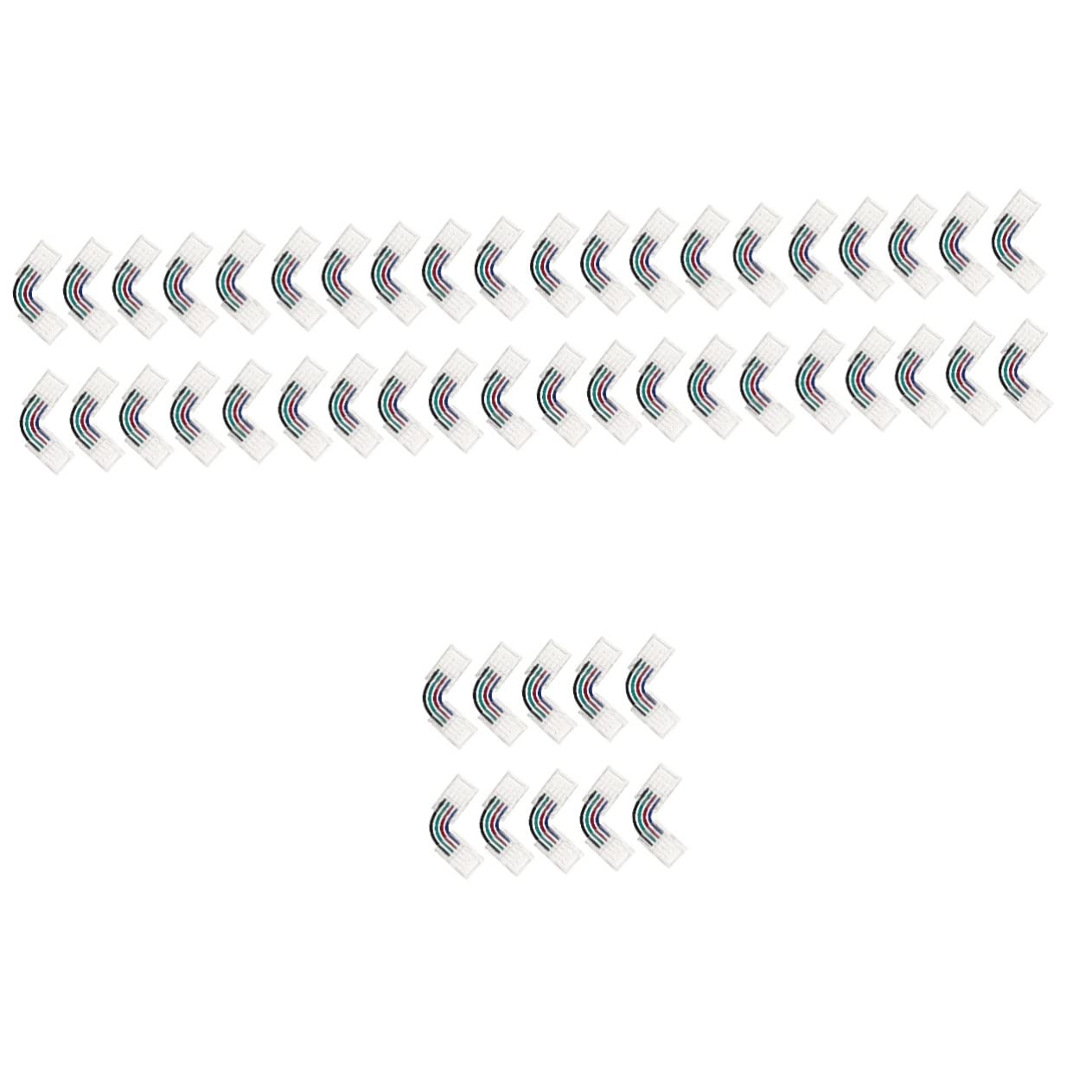 50 Pcs Conector De Barra De Luz Luces De Tira Llevadas Adaptador Led Conector De Tira Led Cinta De Luz Led Tira De Luz Led Conector Led Dirigió 4 Pines Terminal Abdominales