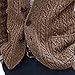 Men's Stylish Baggy Knit Cardigan Sweater Full Zip Solid Comfort Casual Sweater Warm Shawl Collar Outdoor Sweaters (Brown,Medium)