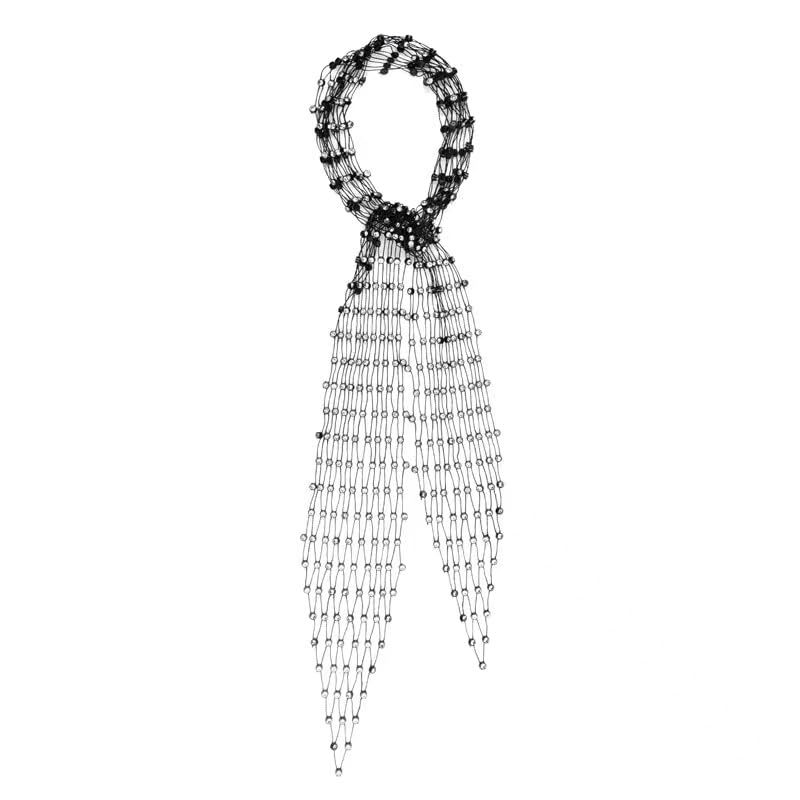 Diamond Mesh Scarf Glitter Neck Scarf Rhinestone Neckerchief Stretchy Sparkly Skinny Scarfs Fashion Accessories 5