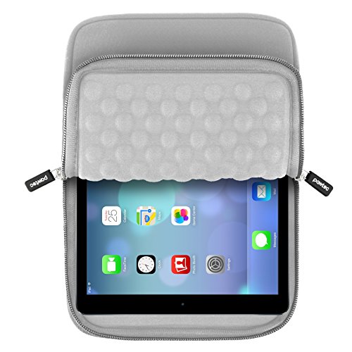 Pawtec Shockproof Neoprene Protective Storage Carrying Sleeve Case - Compatible with Apple 12.9 Inch iPad Pro Retina Tablet - with Extra Storage Pocket for Accessories and Wall Charger (Silver) - Thumbnail 5