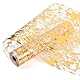 28cmx15m Tischläufer Gold Rolle TIMESETL Goldfarbener Tischläufer für Tisch, Goldfolien-tischläufer mit Goldfarbenem Netz, Dekostoff Tischdecke Goldene Hochzeit Party