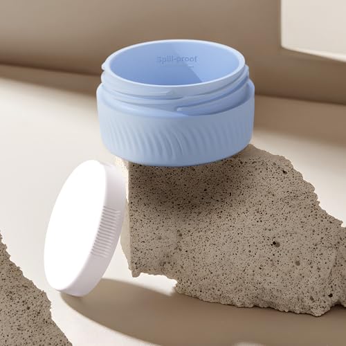 Image of DEPOZA Travel Containers for Toiletries, BPA Free Silicone Cream Jars, TSA Approved, 1.35Oz Leak-Proof Travel Size Containers with Lids for Face, Hand, and Body Cream E29 (4 Pack)