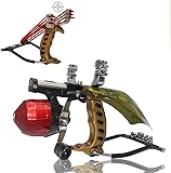 Blue-Ra Outdoor Y Shot Slingshot Fishing Hunting Professional Sling Shot High Velocity Catapult Kit with Infrared Sight&Fishing Reel Slingshots for Adult Kids(Gold)