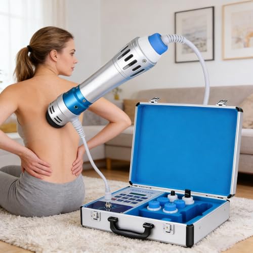 Shock Wave Machine Shockwave Therapy Instrument 7 Massage Heads Meet Various Needs 50-105MJ Energy Regulation Deep Tissue Massager for Back Shoulder Waist