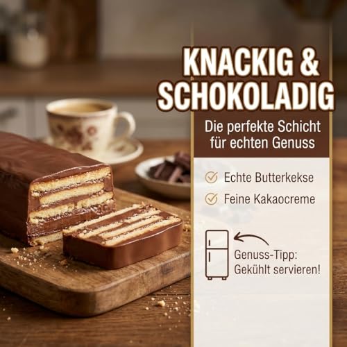Vadossi Oma Hartmanns Kalter Hund – Klassiker aus Keks & feiner Schokolade 175 g – traditionelles Dessert & süße Nostalgie – perfekt zum Kaffee, als Geschenk oder für Kinder