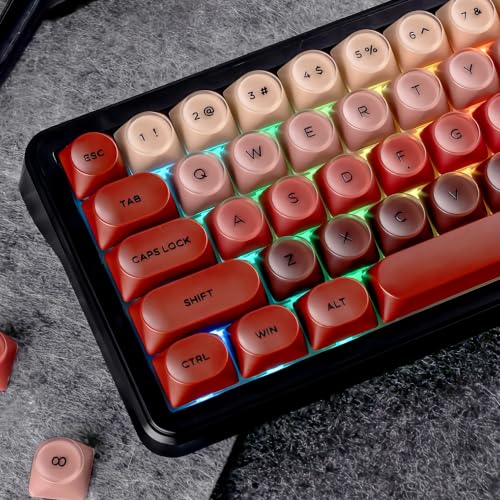 Image of dagaladoo PBT Keyboard keycaps,Red Lipstick moa keycaps Jelly