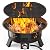 AMADA HOMEFURNISHING 24? Propane Fire Pit with Grill Grate, 58,000 BTU, Folding Legs, Propane Tank Holder, Cover, and Carry Strap, No Ignition Needed, Easy Flame Adjustment, CSA-Certified, Portable