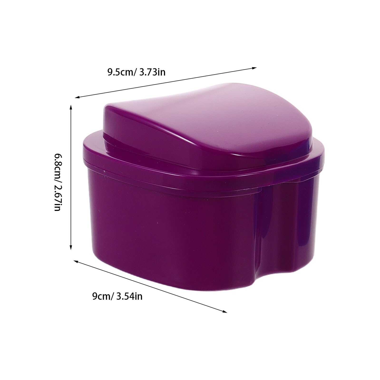 Set 5 Scatole per Protesi Dentarie Portatili con Coperchio, Contenitori Colorati per Ammollo e Pulizia, Custodie Compatte da Viaggio per Apparecchi Ortodontici e Dentiera