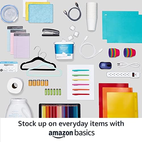 Amazon Basics Kids Velvet, Non-Slip Clothes Hangers (baby/toddler), 11.6 Inches (for baby clothes), Pack of 30, Gray - 5