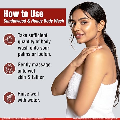 Image of Multani Naturals Sandalwood & Honey Body Wash I Ayurvedic Body Wash with Sandalwood & Almond Oil and Aloe Vera Extracts for Men & Women - its Unisex I Herbal Body Cleanser for Healing & soothing your Body I Paraben Free I Sulphate Free I Kind to All Skin Types I (270ml)