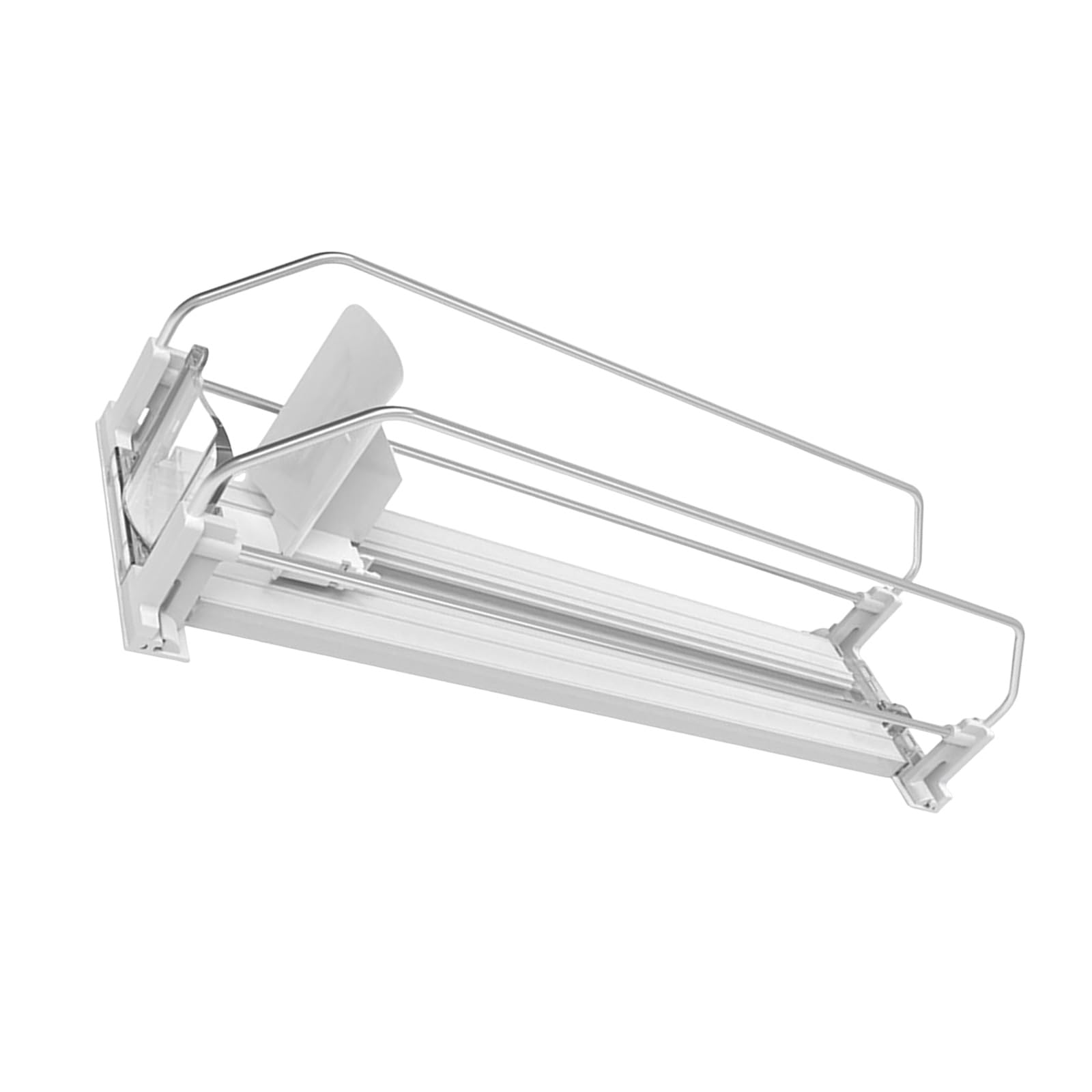 Retail Shelf Beverage Organizer Lane, Spring Loaded Drink Pusher for Cans and Bottles in Fridge Display Areas Beverage Shelf Pusher Drink Can Organizer Fridge Lane Retail Display Spring Loaded