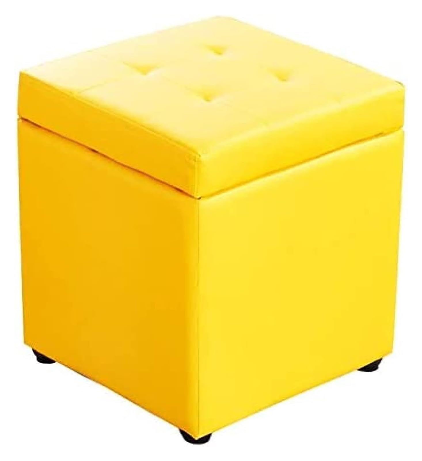 Pouf banc siège multifonction avec coffre à jouets à charnière supérieure intégrée