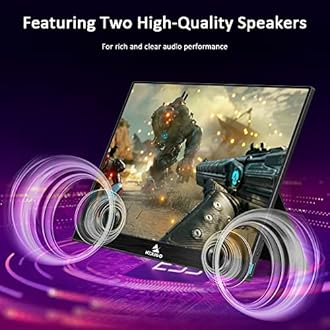 NexiGo 144Hz 17.3 In Portable Gaming Monitor,Freesync,G-Sync Compatible,Fhd Ips Computer Display,Eye Care Screen With Hdmi/Type C For Laptop Pc/Mac/Surface/Ps4/Ps5/Xbox/Switch,With Smart Cover,Black