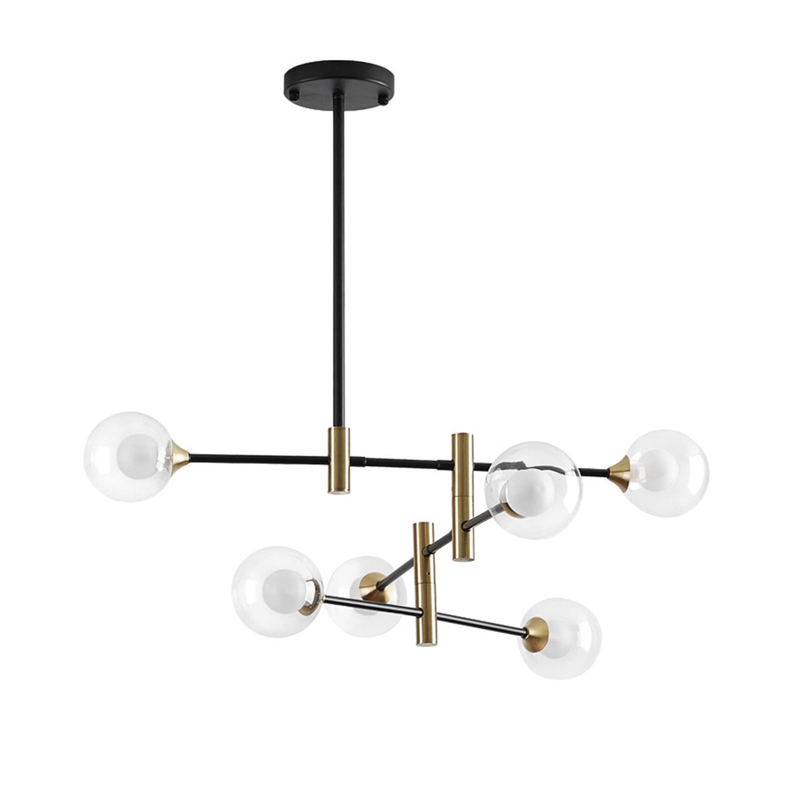 FZQSXAZU Chandeliers Modern Brass Sputnik Chandelier Mid Century During hting Gold Molecular Ceiling ht Fixture For Kitchen Dining Living Room Bedroom-White 2 75cm