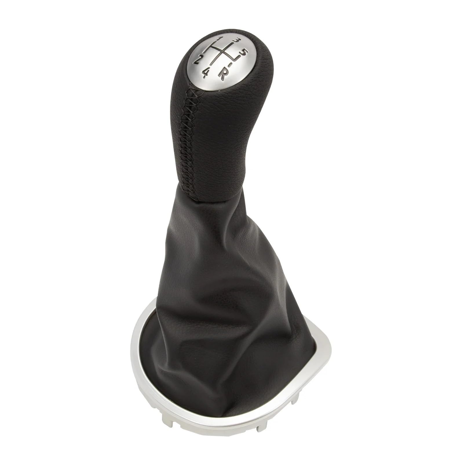 Jeocoai Car Gear knob 5 Speeds Gear Shift Knob with Leather Stick Gaiter Compatible with for Renault for Clio III