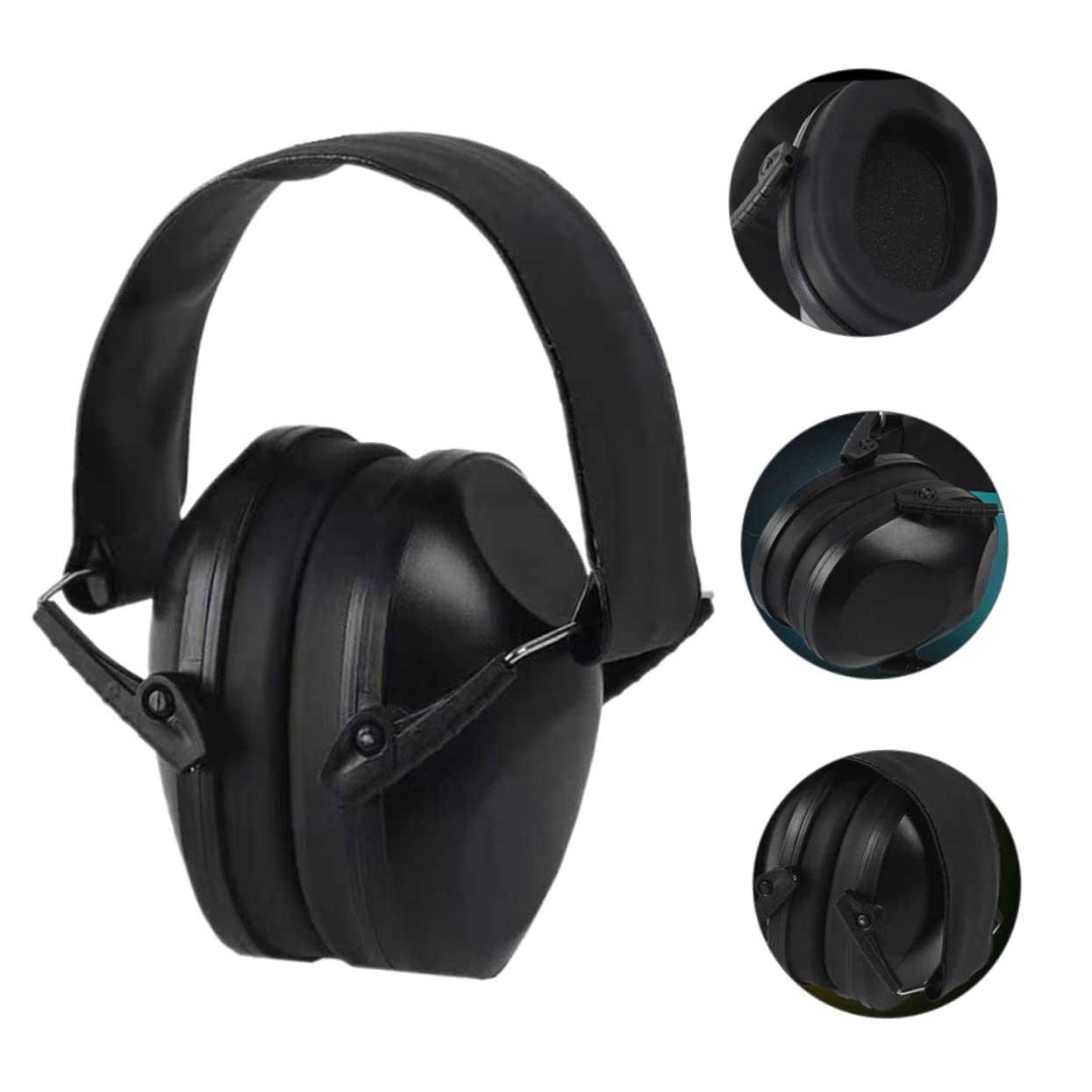 FAVOMOTO Soundproof Hearing Protection Infants Sleeping Earmuff Newborn Ear Muffs Earmuff Headphones for Babies Noise Cancelling Earbuds Ear Buds Black Abs