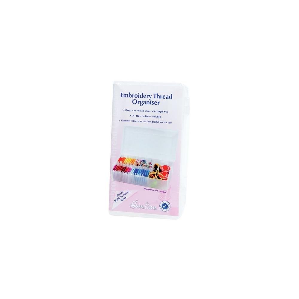 Hemline Multi H3003.s | Plastic Small Embroidery Floss/Thread Box/Organiser