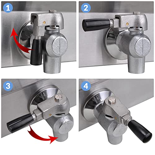 Wechef Commercial Deep Fryer 11.7L Stainless Steel Basket Single Tank Timer Drain Electric Countertop Restaurant Fryer #TOP7