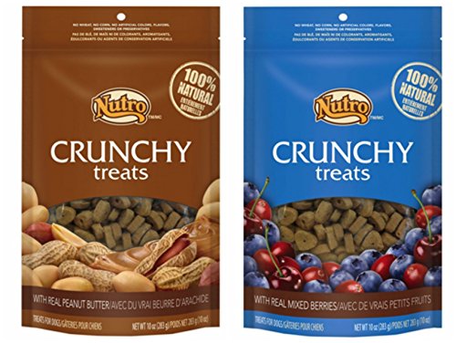Nutro Crunchy Dog Treats 2 Flavor Variety Bundle: (1) Nutro Crunchy Dog Treats with Real Peanut Butter and (1) Nutro Crunchy Dog Treats with Real Mixed Berries, 10 Ounces Each (2 Bags Total) Nutro Crunchy Dog Treats 2 Flavor Variety Bundle: (1) Nutro Crunchy Dog Treats with Real Peanut Butter and (1) Nutro Crunchy Dog Treats with Real Mixed Berries, 10 Ounces Each (2 Bags Total)