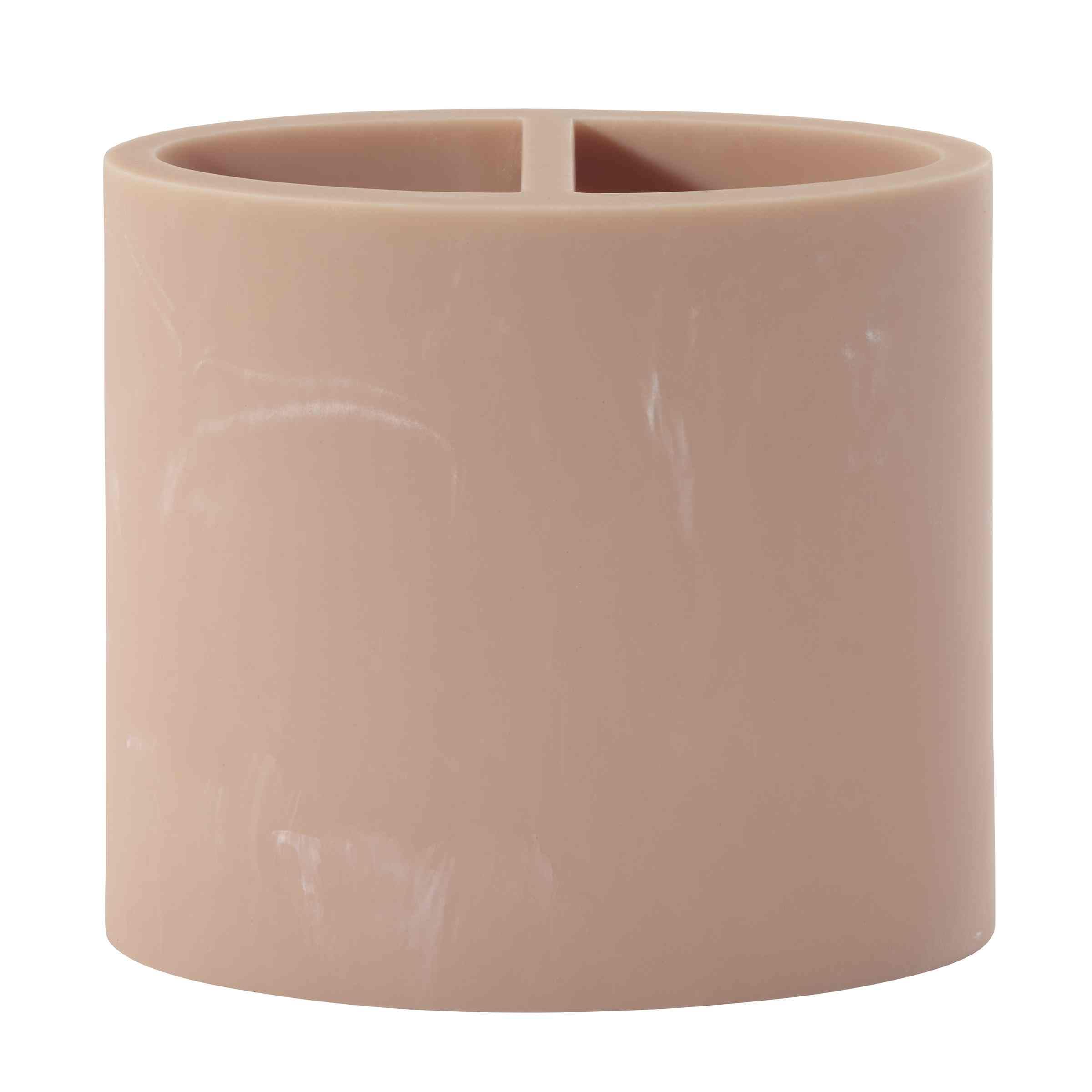 Nicole Miller Accesorios de baño Kendall Collection, soporte para cepillos de dientes, arcilla