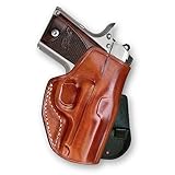 Masc Premium Leather Paddle Holster for Micro 9mm 3.15' Barrel, Right-Hand Draw, Brown #1528#