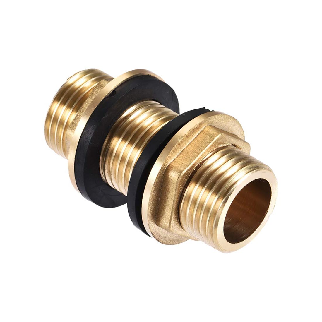 MACHSWON Bulkhead Fitting, G1/2 Male, Tube Adaptor Connector Hose Fitting with 2 Silicone Gaskets, for Pipes Faucets, Hoses