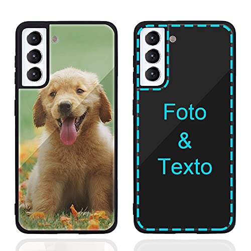 MXCUSTOM Funda Personalizada para Samsung Galaxy S21+ / S21 Plus 5G, Carcasa Personalizado Teléfono móvil Anti-Rasguños Vidrio Templado Parachoques Suave con Foto Imagen Texto Diseña (GHS-BK-P1) Cover