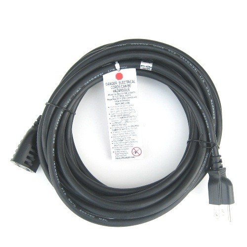 RiteAV - Cable de Extensión de Alimentación Negro con Enchufe (Certificado de Entierro Directo Exterior)