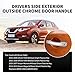 PARTOL Exterior Door Handle w/Keyhole Chrome Door Handle for 2003-2011 Infiniti FX35 FX45, for Nissan Murano 2003-2007, for Nissan Rogue 2010-2015 | 82646-CA000, 80640-CA012 - Front Left Driver Side