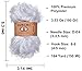 Lukche Eyelash Fun Fur Yarn Premium 100% Polyester 164 Yds (150 Mt), 3.53 Oz (100 Gr) Colorful Crochet Yarn Dıy Hand Knitting. (Optical White, 1 Skein)