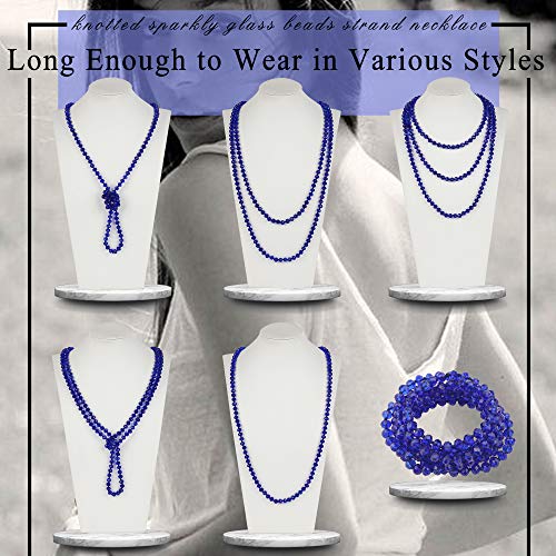 Firstmeet XL-1029 Fashion Glass Beads Rope Knot Long Bead Necklace Versatile 60 Inch Strand Costume Jewelry thumb #2