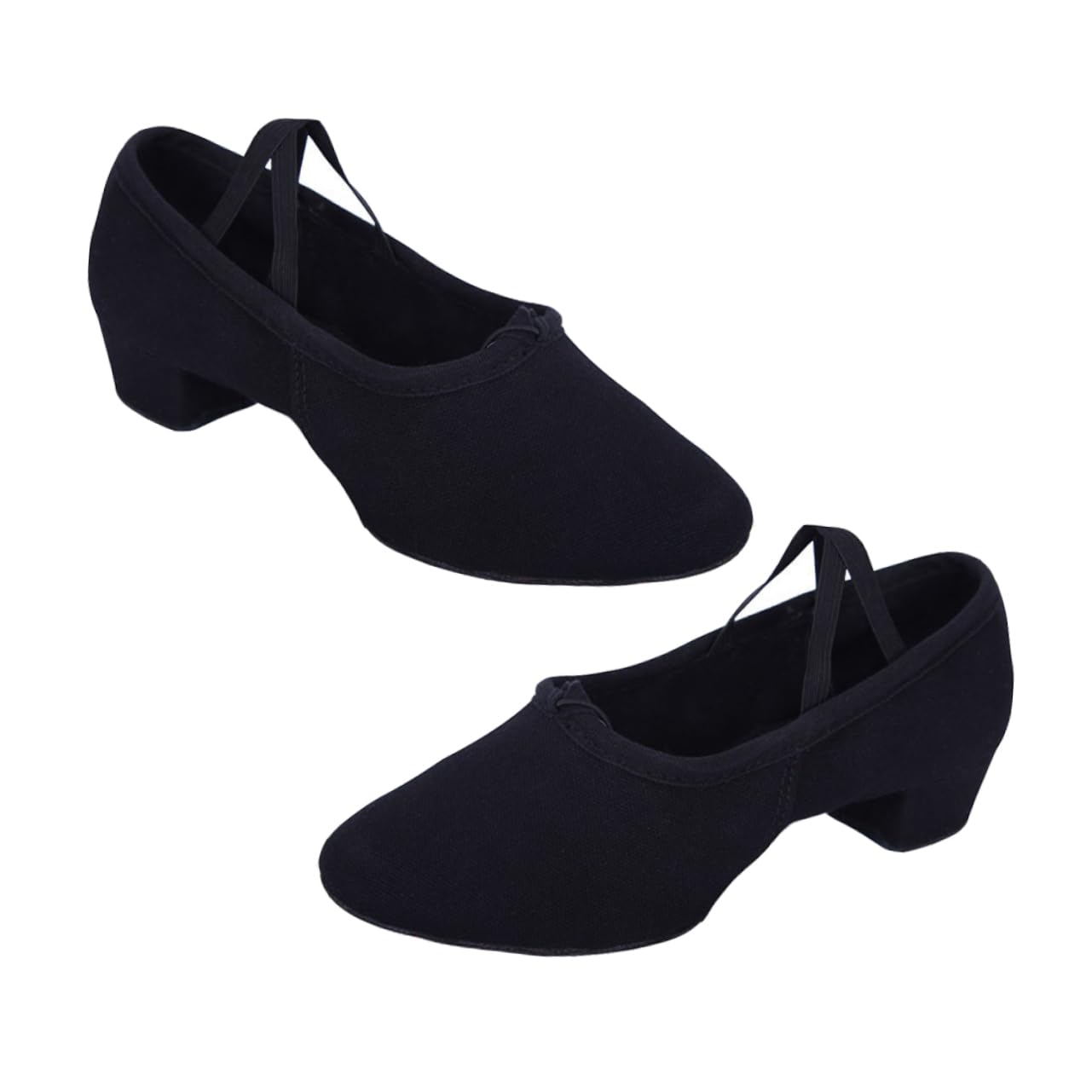 COLLBATH Scarpe da Ballo Ballerine per Adulti Balletto Toccare Le Scarpe Abbigliamento Scarpe da Yoga per Adulti Scarpe Latine per Donna Basso Tomaia: Tela Black