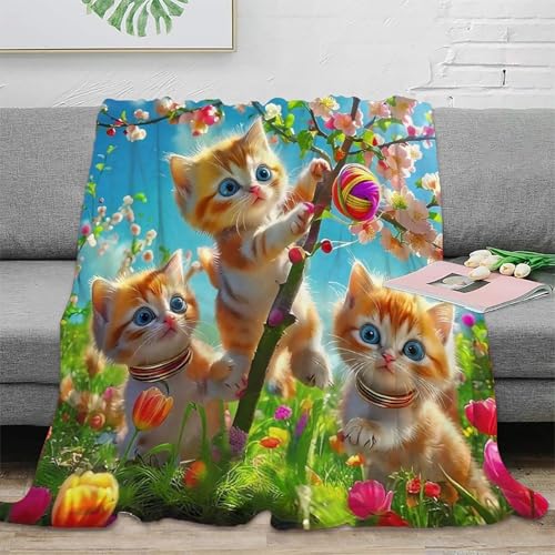 Couverture chat contre le froid plaid microfibre doux 100x130cm