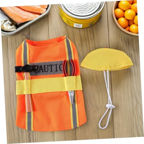 Disfraz decorativo para perro talla M naranja miniatura 3