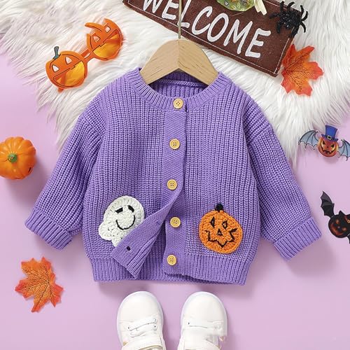 Baby Halloween Cardigan Santa Knit Sweater Long Sleeve Button Up Warm Knitwear Toddler Girl Boy Fall Winter3