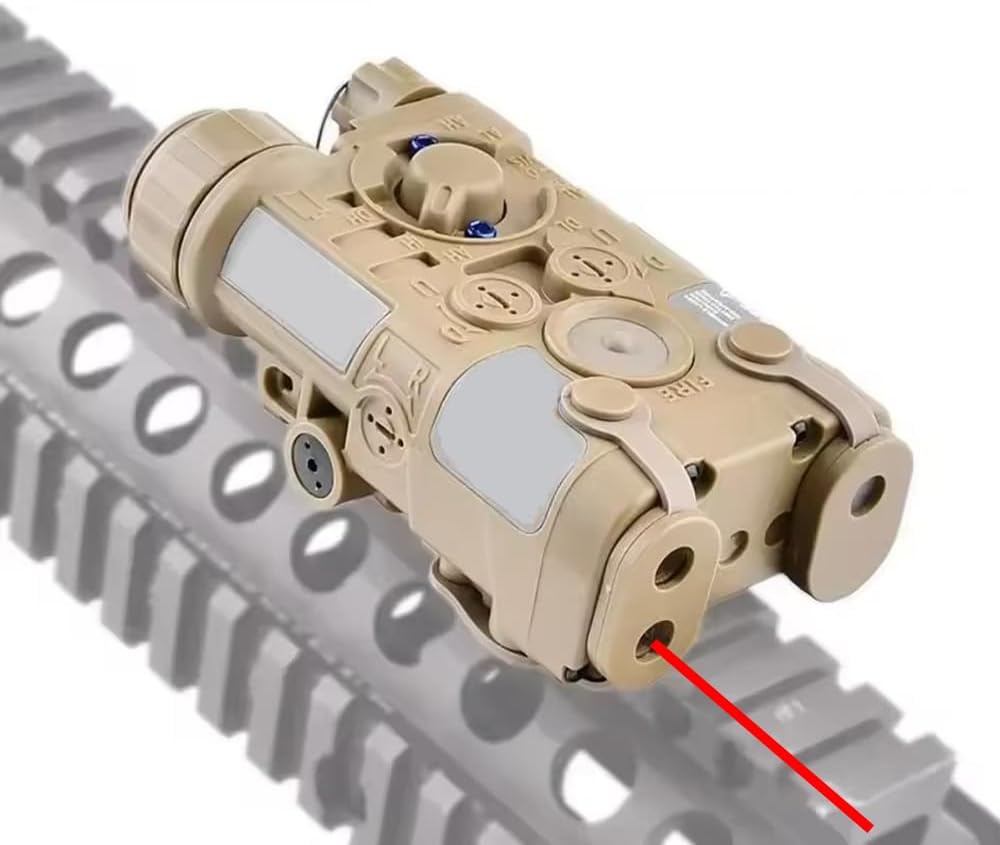Plastic NAGL Box Aiming Airsoft Laser Sights, with IR Laser Illuminator + Red/Green/Blue Laser + LED Whitelight 150 Lumens Flashlight, & Modular Remote Pressure Switch Combo, Fit 20mm Picatinny Rail
