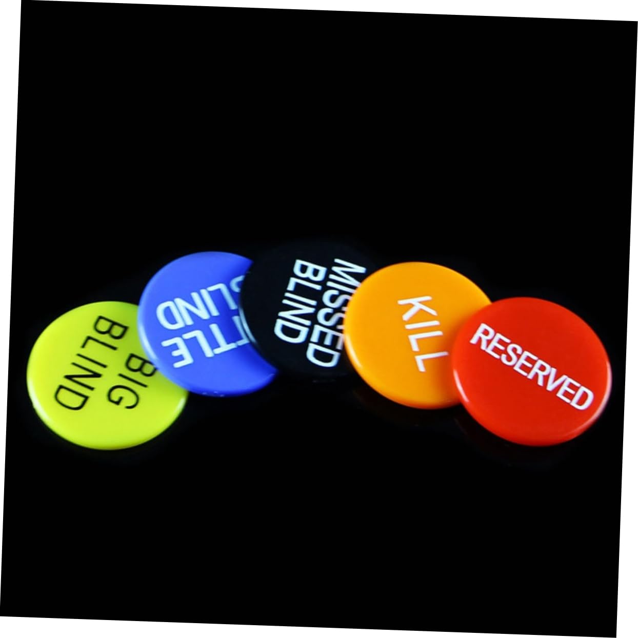 ifundom 5-Piece Poker Banker Set Hold'em Buttons Blind Big Blind Dealer Chip Poker Chip Set Numbers