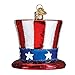 Old World Christmas Glass Blown Ornament Uncle Sam's Hat (36206)