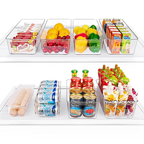 Vtopmart Set of 8 Fridge Organizer, Refrigerator Organizer Bins with