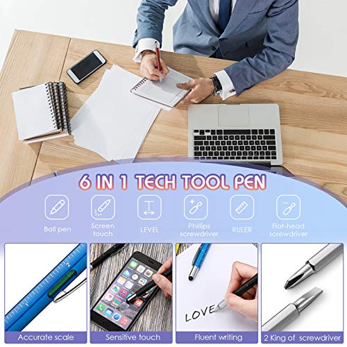 Zonon TW-ZONON-26944 36 Pcs Multitool Tech Pen 6 In 1 Ink Pens With Ruler Level Gauge Screwdriver Multifunction Touch Screen Ballpoint Pens And Black Pen Refills thumb #1
