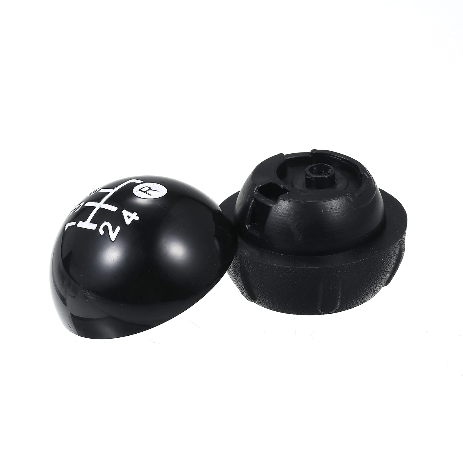 Soufflet Levier De Vitesse Fiat 500 /500C (2007-2015) - Cuir Noir & Cadre Chromé - 50295325/50295075 Pommeau De Vitesse