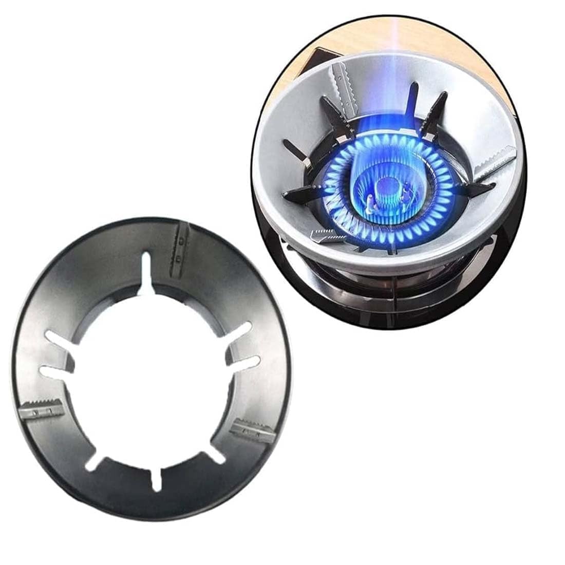 Gas Stove Burner Stand with Wind Shield Ring, Metal Support for Indian Gas Stove, Heat Deflector Stand, Stable Cooking Support, Kitchen Gas Accessory, Pack of 1-image-32