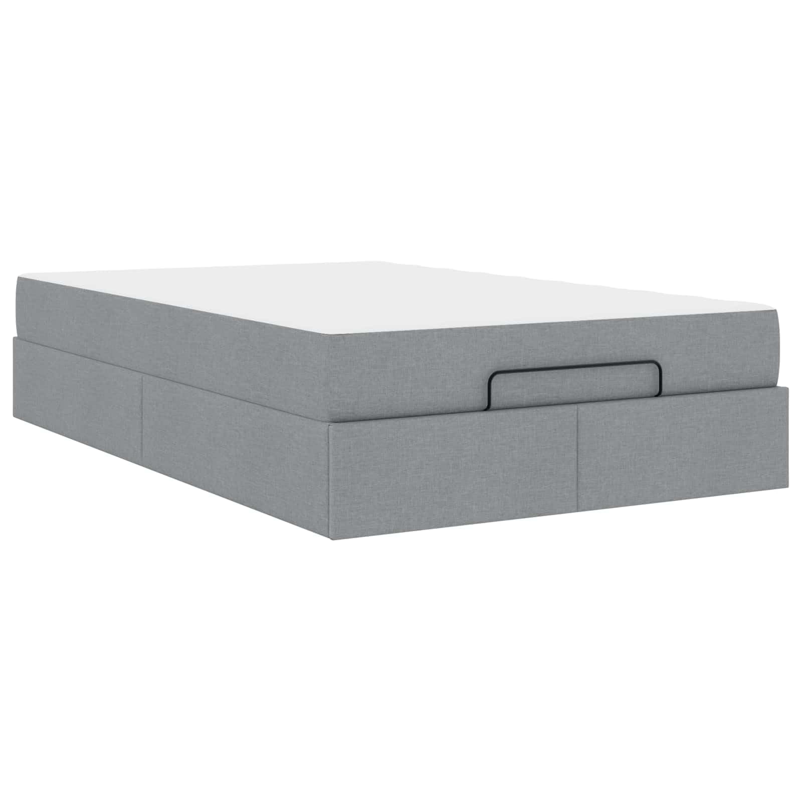 Tela suave con cajones integrados dormitorio moderno Gris Claro 203x120x43
