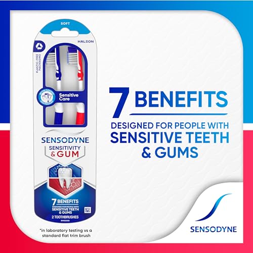 Image of Sensodyne Sensitivity & Gum Soft Toothbrush Designed for Sensitive Teeth,4 Count (Pack of 2)