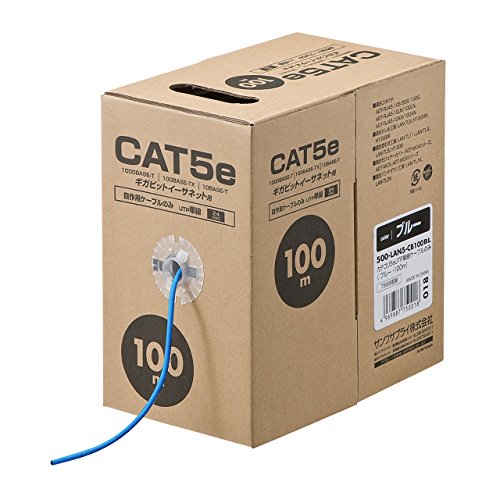 Amazon.co.jp: サンワダイレクト LANケーブル 自作用 100m CAT5e 単線