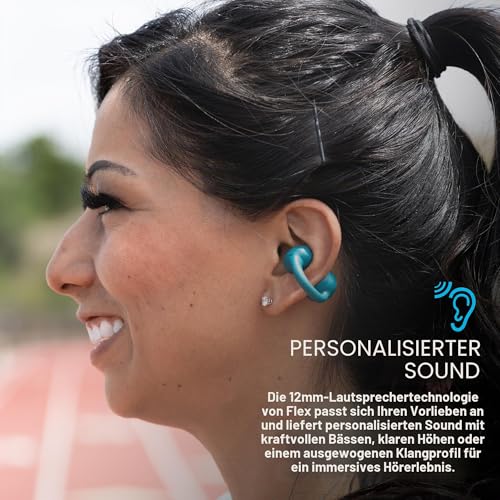 JLab Flex Open Ear Kopfhörer - Bluetooth Headphones Multipoint, Blaugrün – Ansicht 2