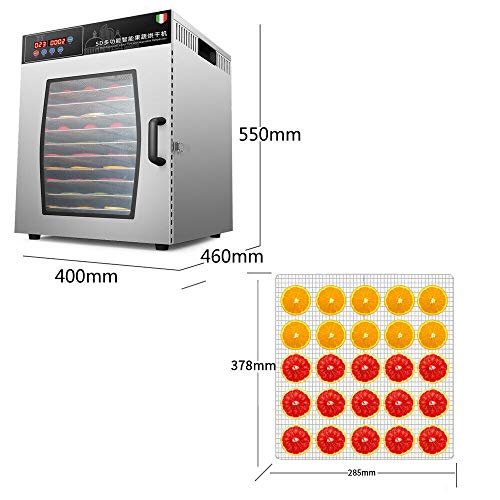 Fayelong Dörrgerät Dörrautomat Dörrapparat Obsttrockner Digitaler Bildschirm Max 99 Stunden Timer Temperaturkontrolle 40-90°C Edelstahl 12 Etagen 220V 1000W – Bild 5
