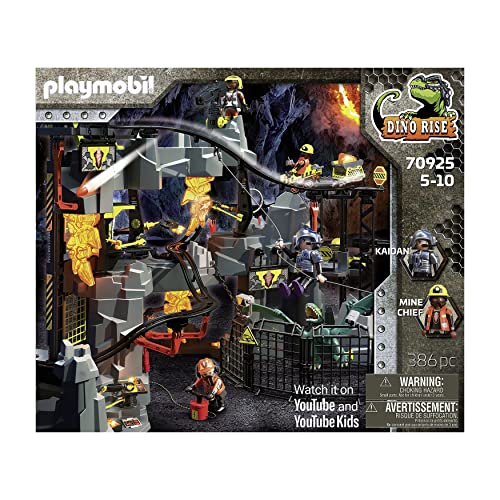 PLAYMOBIL Dino Rise 70925 Dino Mine, Minenbahn mit Fahrzeugen und Fallen, Spielzeug für Kinder ab 5 Jahren – Bild 4