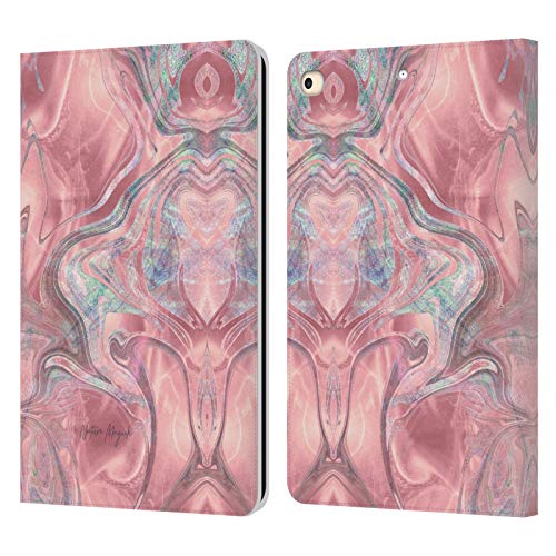 Protection en cuir premium pour iPad 9.7 2017 motif marbre or rose